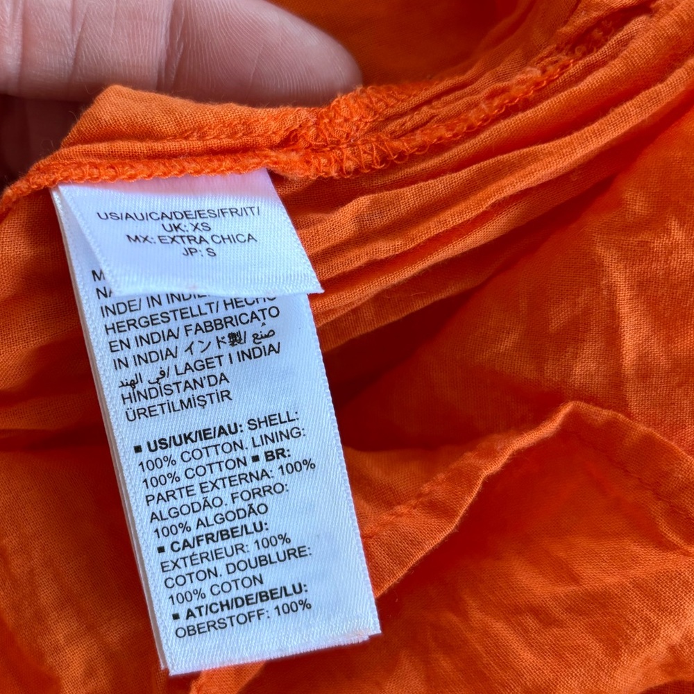 the Drop Cutout Orange Midi Dress- XS - Picture 9 of 9